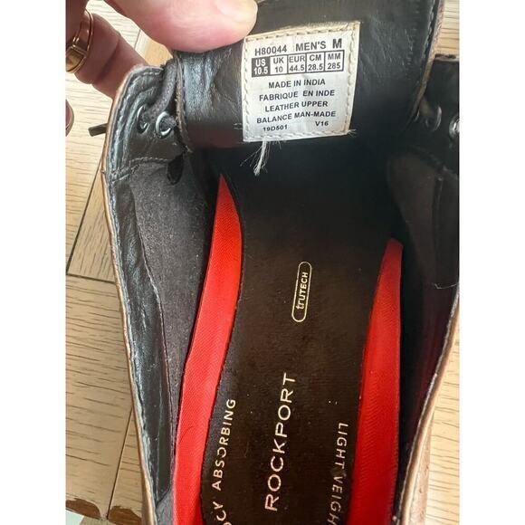 Rockport Mens leather 2 tone wing tips w/ flexible shock absorbing soles.‎ 10.5 - Picture 5 of 8